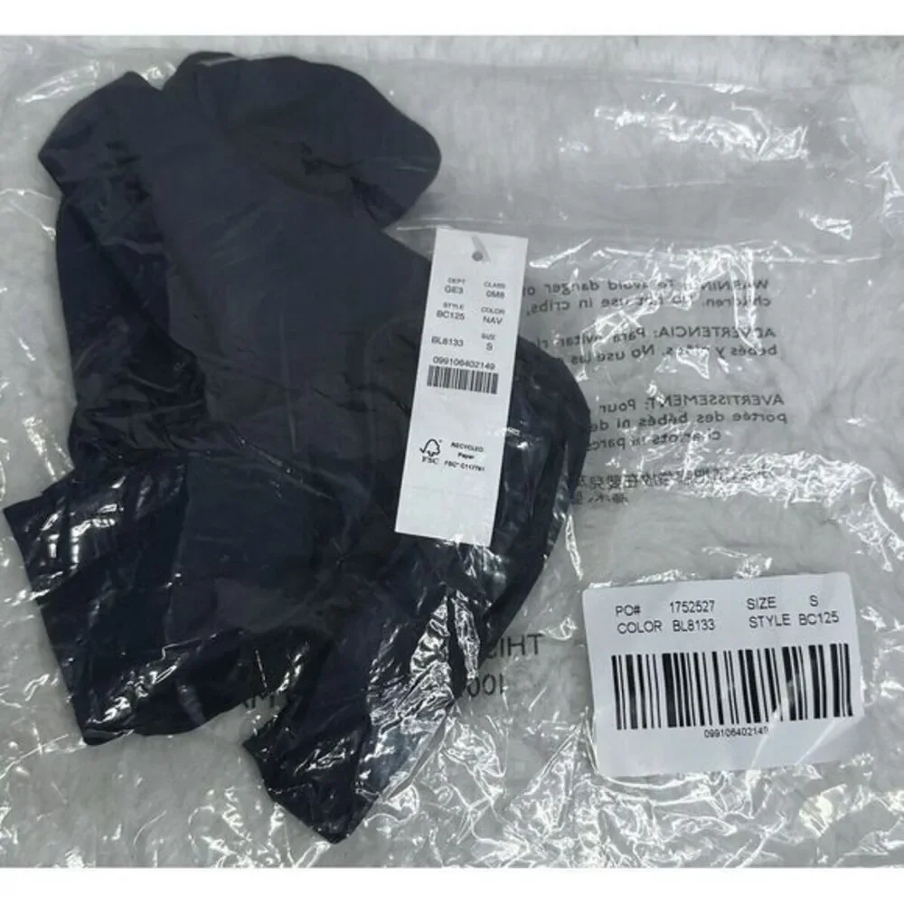 NWT J.Crew‎ Women's Small Navy Blue Curved Waist Cheeky Bikini Bottom BC125